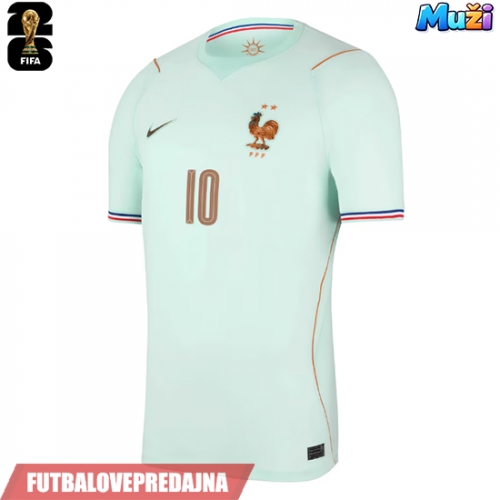 Lacne Muži Futbalové dres Francúzsko Kylian Mbappe #10 MS 2026 Krátky Rukáv - Preč